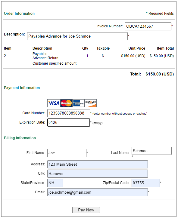 Payables Advance Return Details