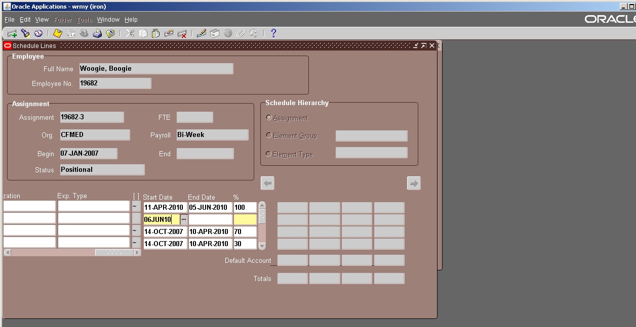 Dates & % Fields