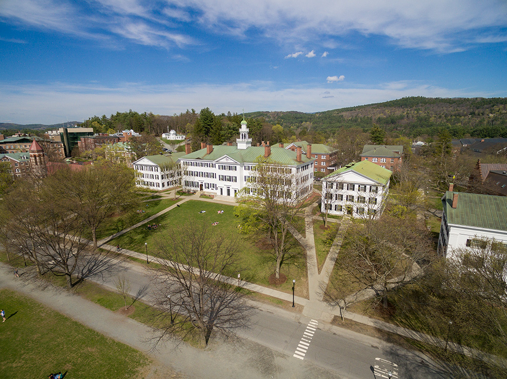 Ariel view photo of Dartmouth Hall