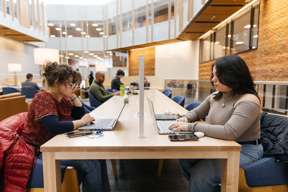 Students sitting at table