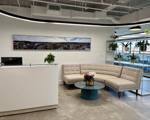 Reception area of Boston office.