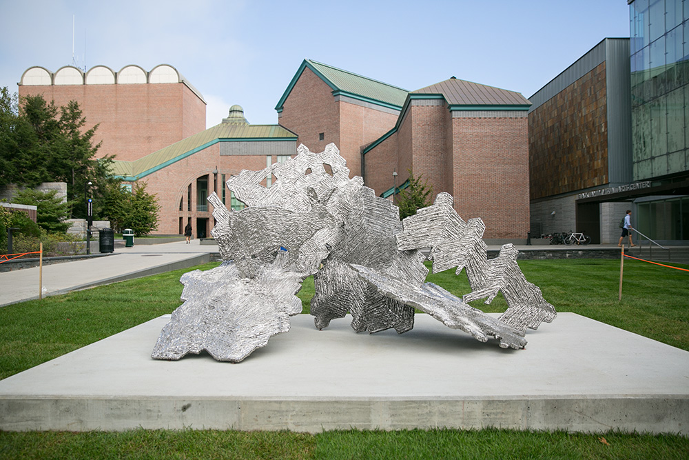 Rabbit sculpture outside the HOP Art Museum.